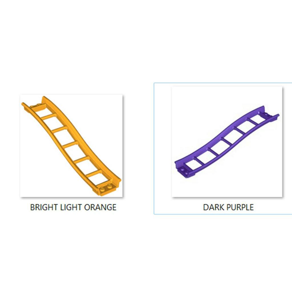 LEGO Part: Train, Track Roller Coaster Ramp Small, 3 Bricks Elevation ...