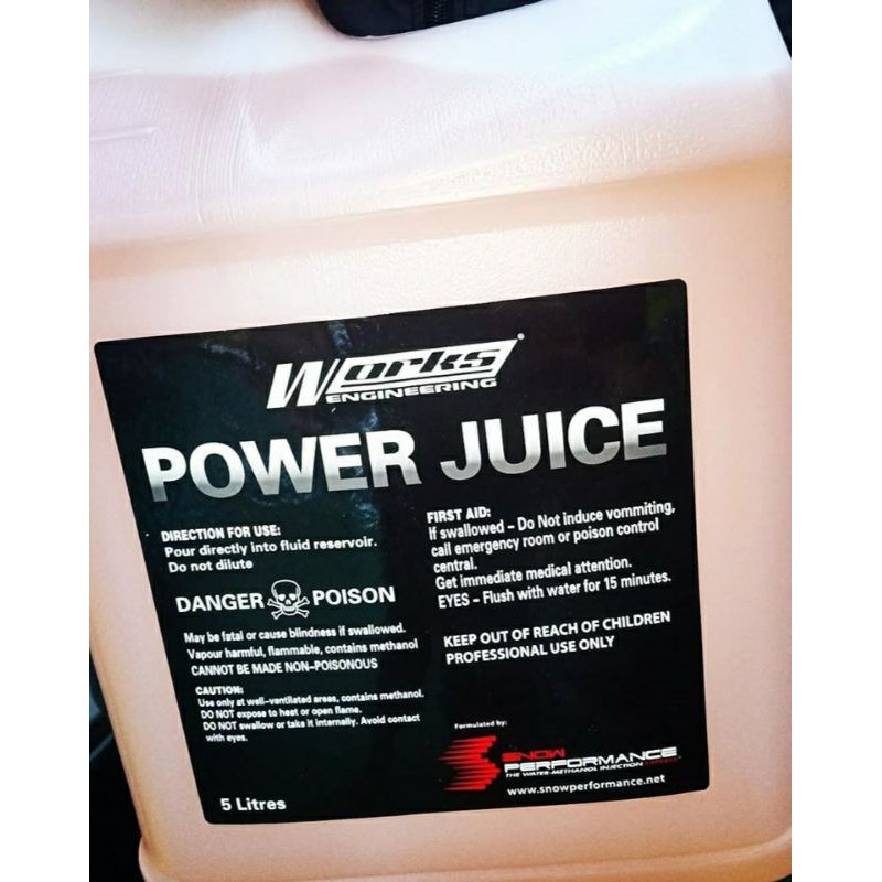Works Power Juice / WaterMethanol Injection Kit Boost Juice 5L Premix Methanol Snow Performance