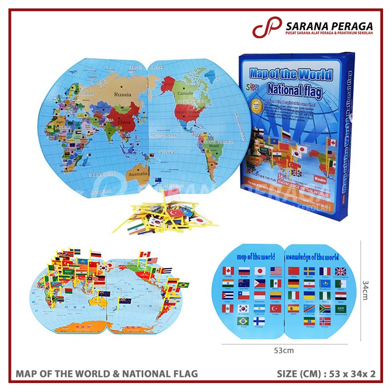 Props - Map Of The World / World Maps and National Flags / Getting to ...