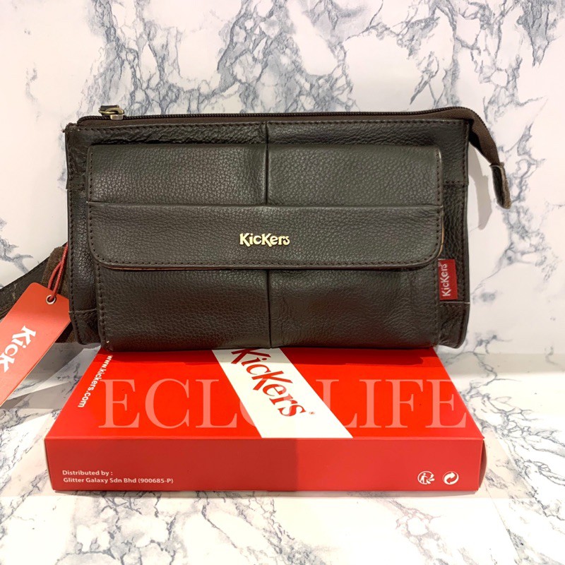 Kickers Clutch Bag Genuine Leather 100 Original PM IC 88936 CL Shopee Malaysia