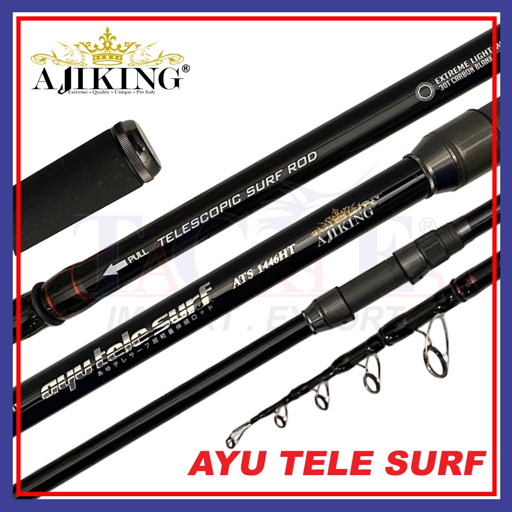 14'4ft Ajiking Ayu Tele Surf Fishing Rod Surf Portable Telescopic