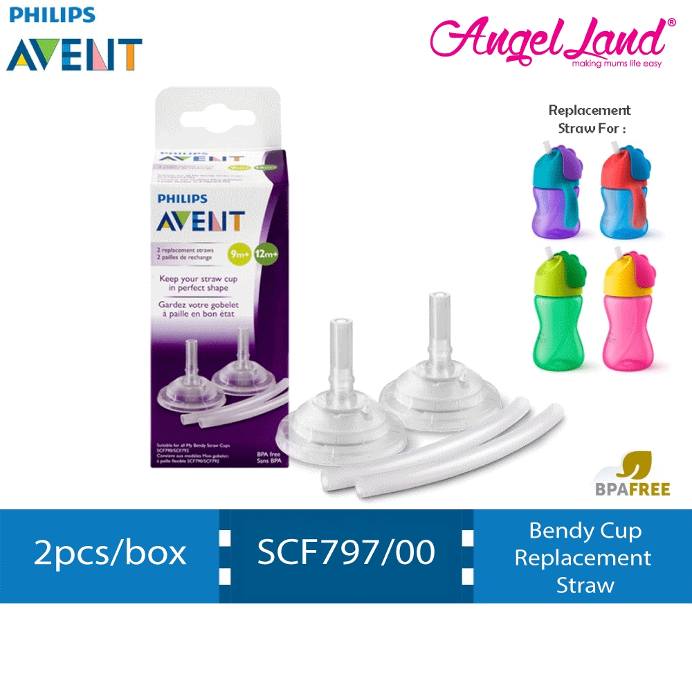 [Genuine] Philips Avent 2pcs My Bendy Cup Replacement Straw  (2pcs/box)-SCF797/00