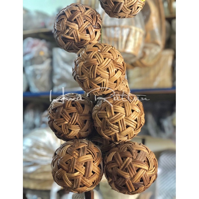 Bola sepak takraw rotan asli saiz kecil & normal Cenderamata hiasan ...