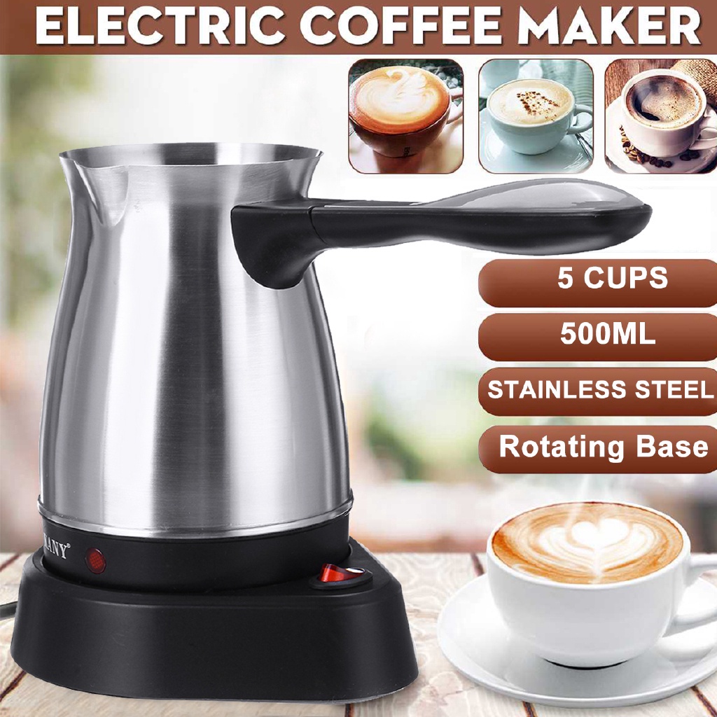 Stainless Steel Turkish Coffee Tea Pot Coffee Machine Maker Portable  Espresso