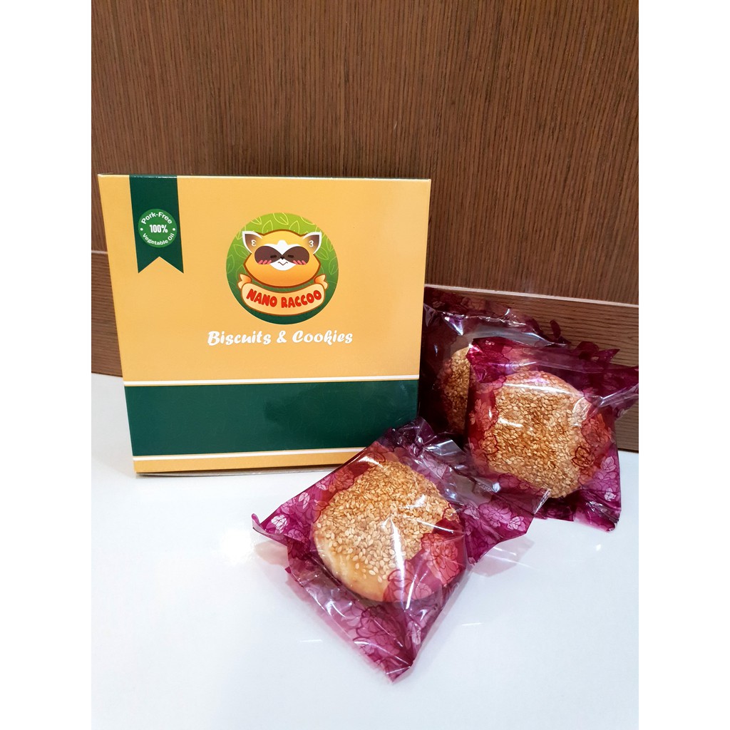 QQ Biscuit / QQ 饼 (4pcs/box) (Red Bean, Salted Egg, Chicken Floss Mochi ...