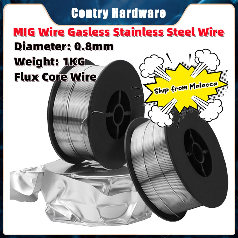 【In stock】Flux Core Wire Selfshielded No Gas Mig Wire 1KG 0.8mm Carbon Steel Flux Core Wire Mig