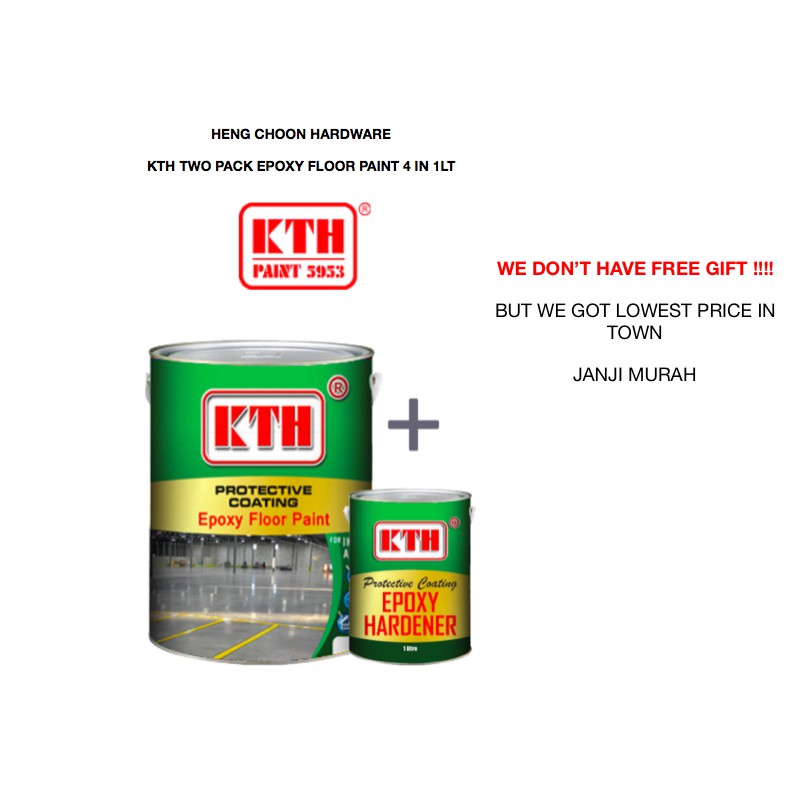 5L KTH EPOXY FLOOR PAINT/ epoxy floor paint/ cat epoxy/ cat lantai ...