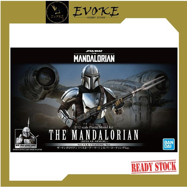 Bandai Hobby – Star Wars 1/12 The Mandalorian (Beskar Armor) – Maquette Plastique Avec Cape Et Accessoires – Figurine Articulée
