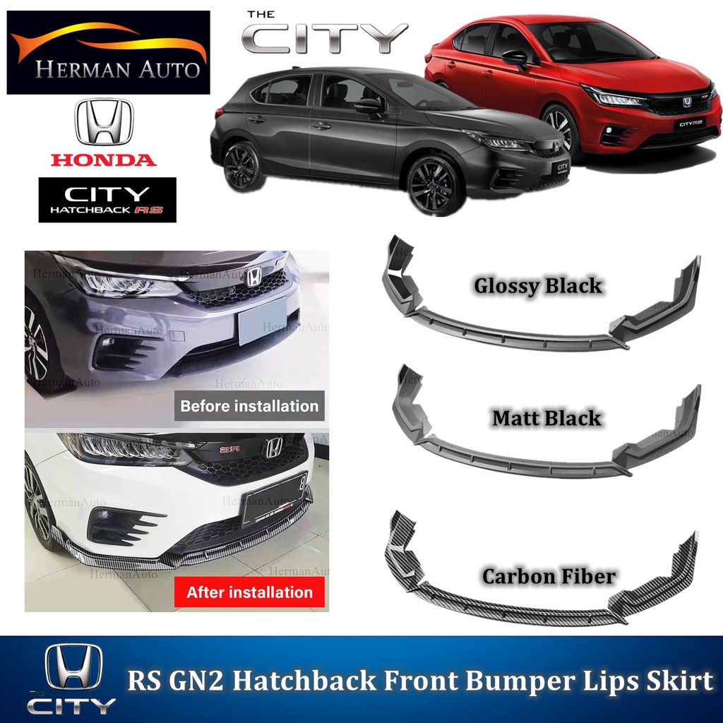 HermanAuto Honda City RS GN2 Hatchback Front Bumper Lips Skirt ...