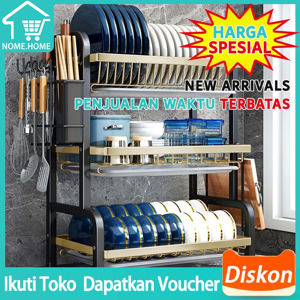Kitchen Rack Stainless Dish Rack Kitchen Storage Rack Fits Bowls And ...