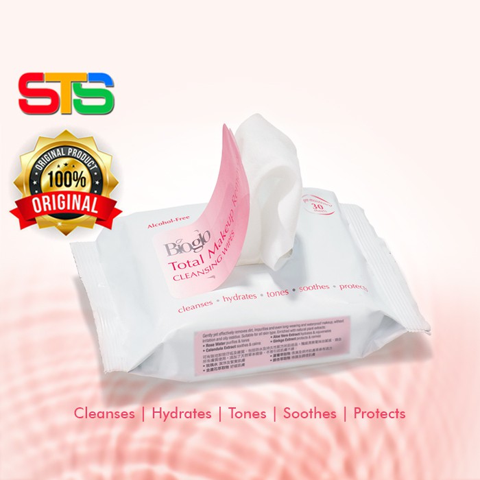 COSWAY Bioglo Total Makeup Remover Cleansing Wipes 30 Sheets (74226