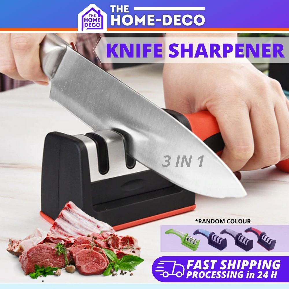 3 in 1 Kitchen Knife Sharpener Tungsten Steel Swift Mini Cordless Knife ...