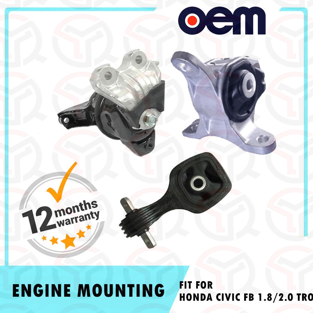 HONDA CIVIC FB 1.8/2.0 TRO 2012-2015 ENGINE MOUNTING SET (3 PIECE) (1 ...