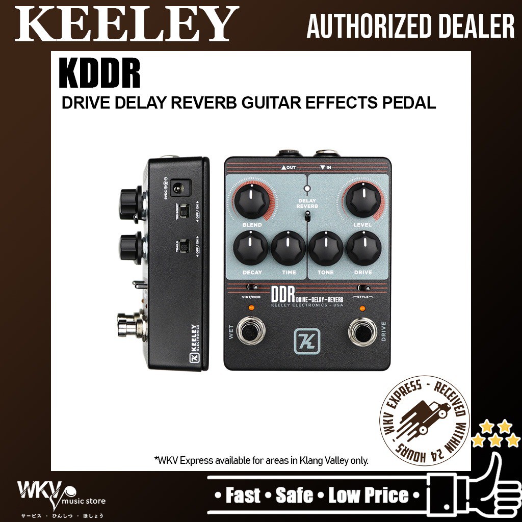 Keeley DDR Drive Delay Reverb Guitar Effects Pedal (KDDR) Shopee