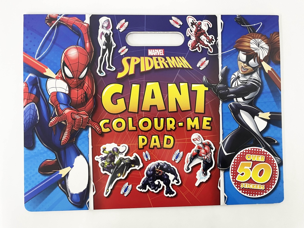 Marvel Spider Man Giant Colouring Book Pad With Stickers for Kids to