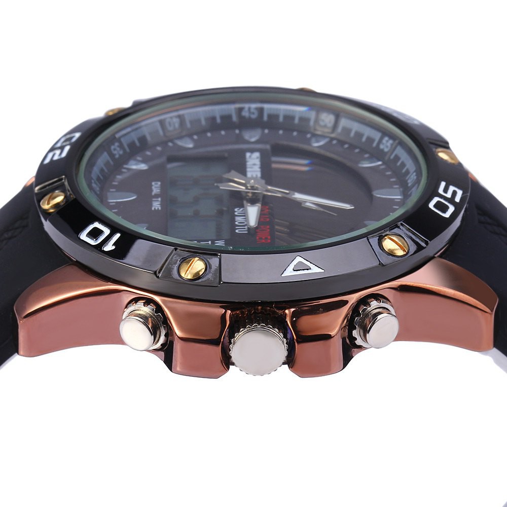 Skmei 1064 Solar Power Dual Movt LED Watch Military Sports Wristwatch ...