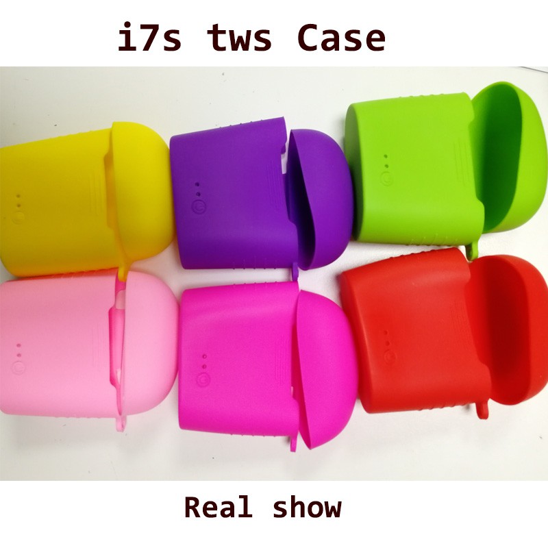 i7s Tws Earphone Case i12 Silicone Cover Wireless Charging Colorful Protective Sleeve Covers | Shopee Malaysia