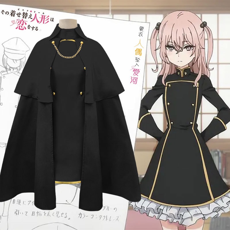 Anime My Dress Up Darling Inui Sajuna Cosplay Costumes Black Uniform ...