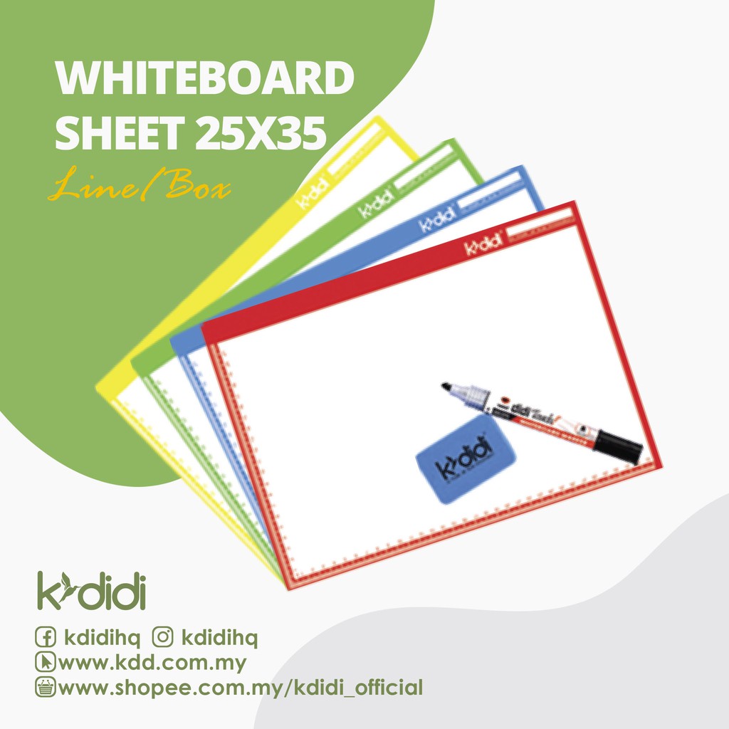 KDIDI Whiteboard Sheet 25CM x 35CM (Line & Box) | Shopee Malaysia