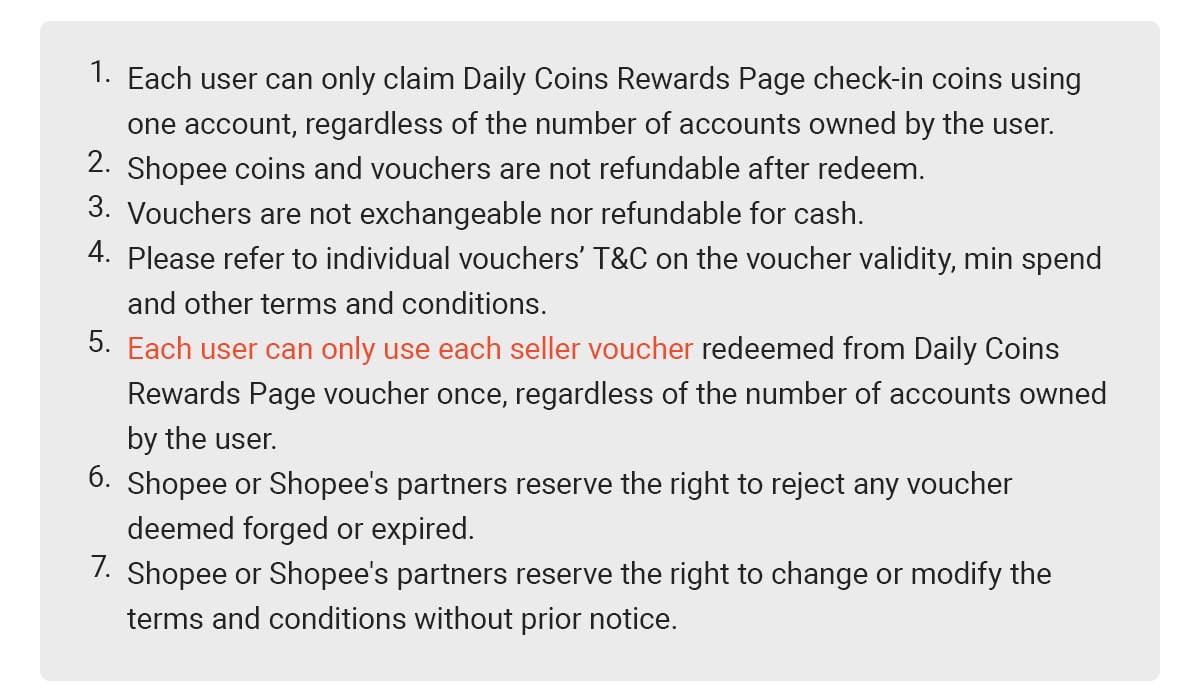 Shopee Daily Coins Rewards