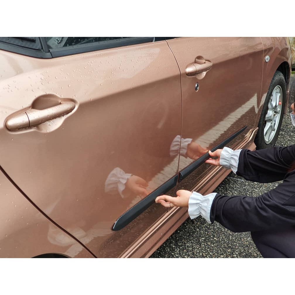 Perodua Axia carbon Car Side Door Molding Moulding Body (4 PCS) Shopee Malaysia