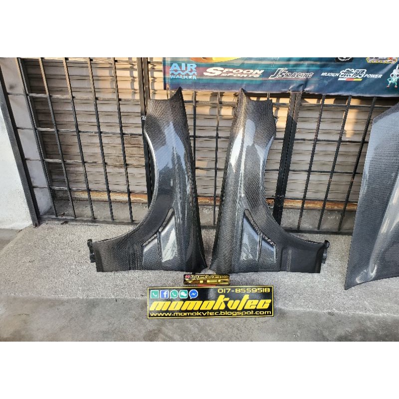 FENDER JS RACING CF CARBON FIBER HONDA CIVIC EJ EK EK99 SO3 SO4 ...