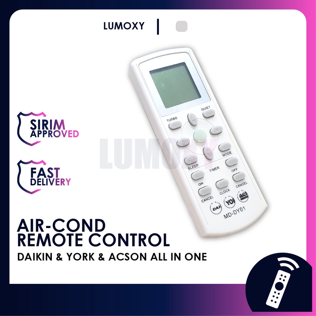 LMY_ Universal Air Conditioner Remote Control Aircon Daikin York Acson