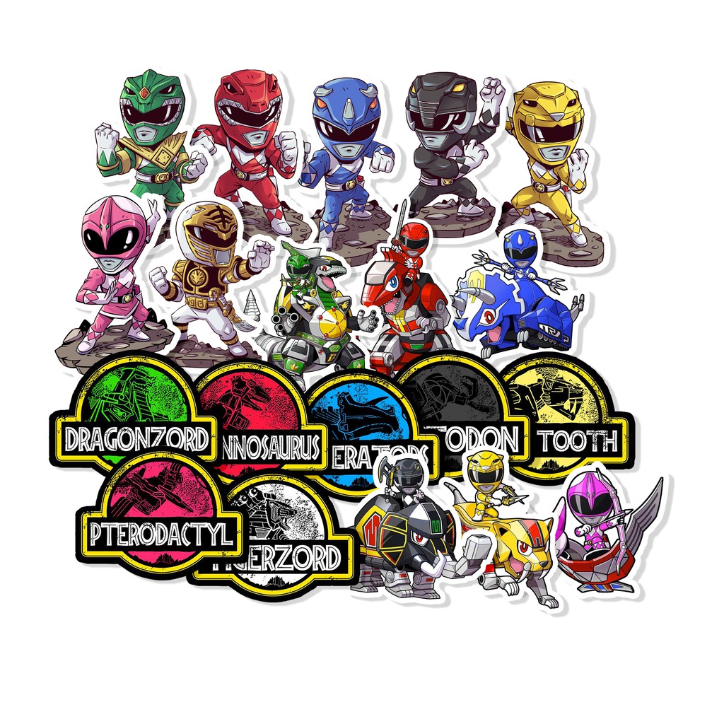 Sticker Cartoon (9) Mighty Morphin Power Ranger | Shopee Malaysia