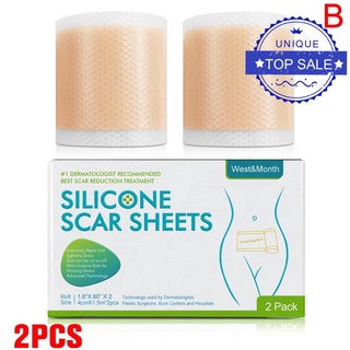 3 Pack Silicone Scar Sheets,Medical Grade Soft Silicone Scar Tape, Strips, Roll - Scars Removal Treatment,8Pcs/Pack, Size: One size, Other