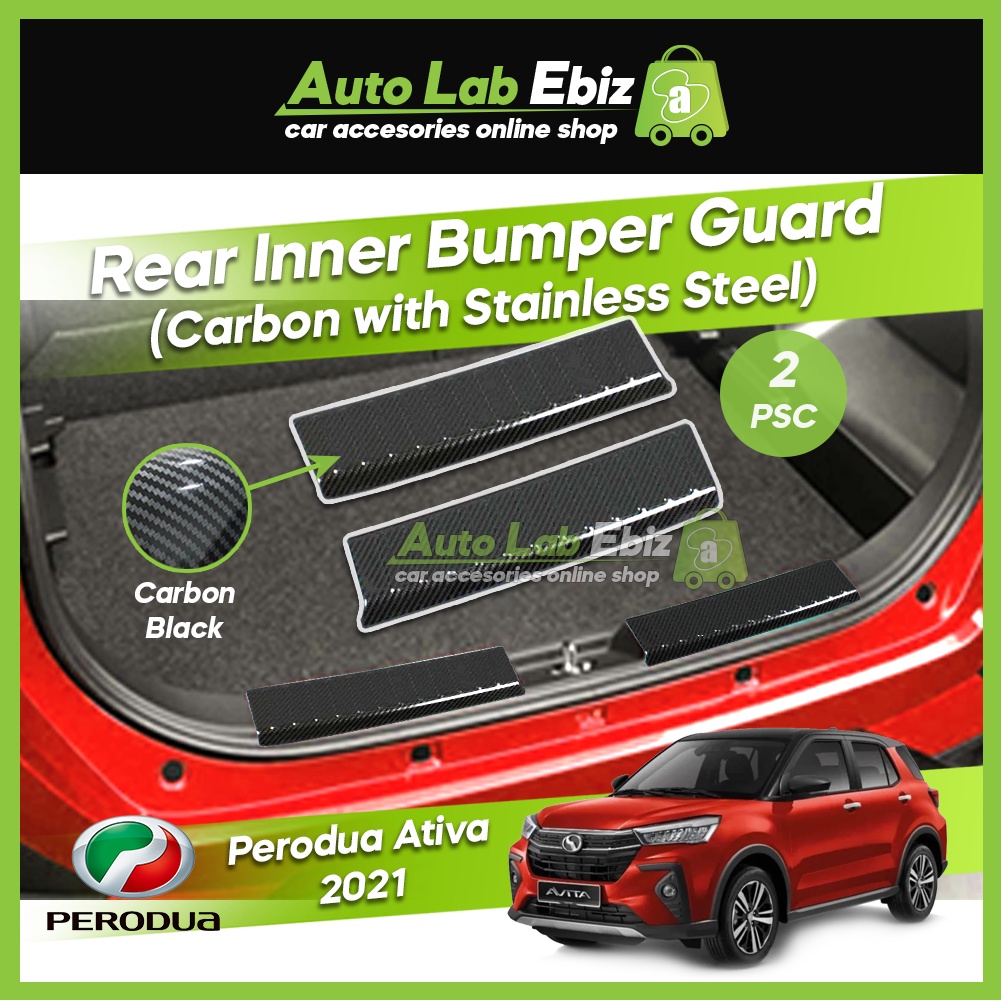 Perodua Ativa 2021 Rear Inner Bumper Guard Stainless Steel (Carbon ...