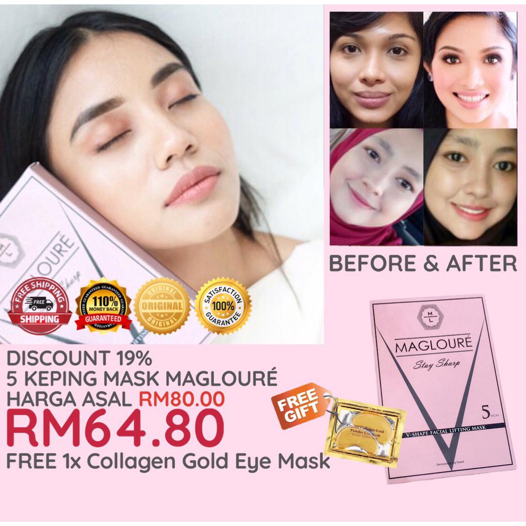 Magloure VShape Facial Lifting Mask, KKM Approved, Ready Stock, Fast