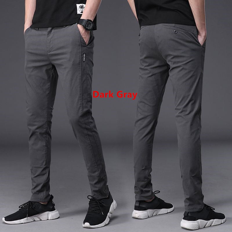 🔥Local Delivery🚚Men's Slim Fit korean Pants Ice Silk Breathable Casual ...