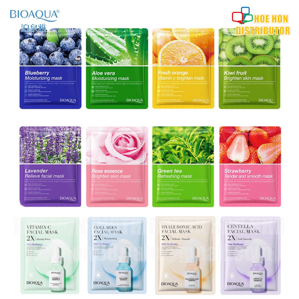 BIOAQUA Moisturizing Facial Mask 1pc Collagen Centella Hyaluronic acid ...