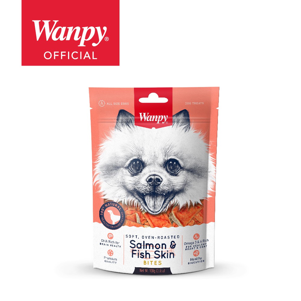 Wanpy Dog Treats Salmon Bites - Assorted (100g x 2 Packs) | Shopee Malaysia