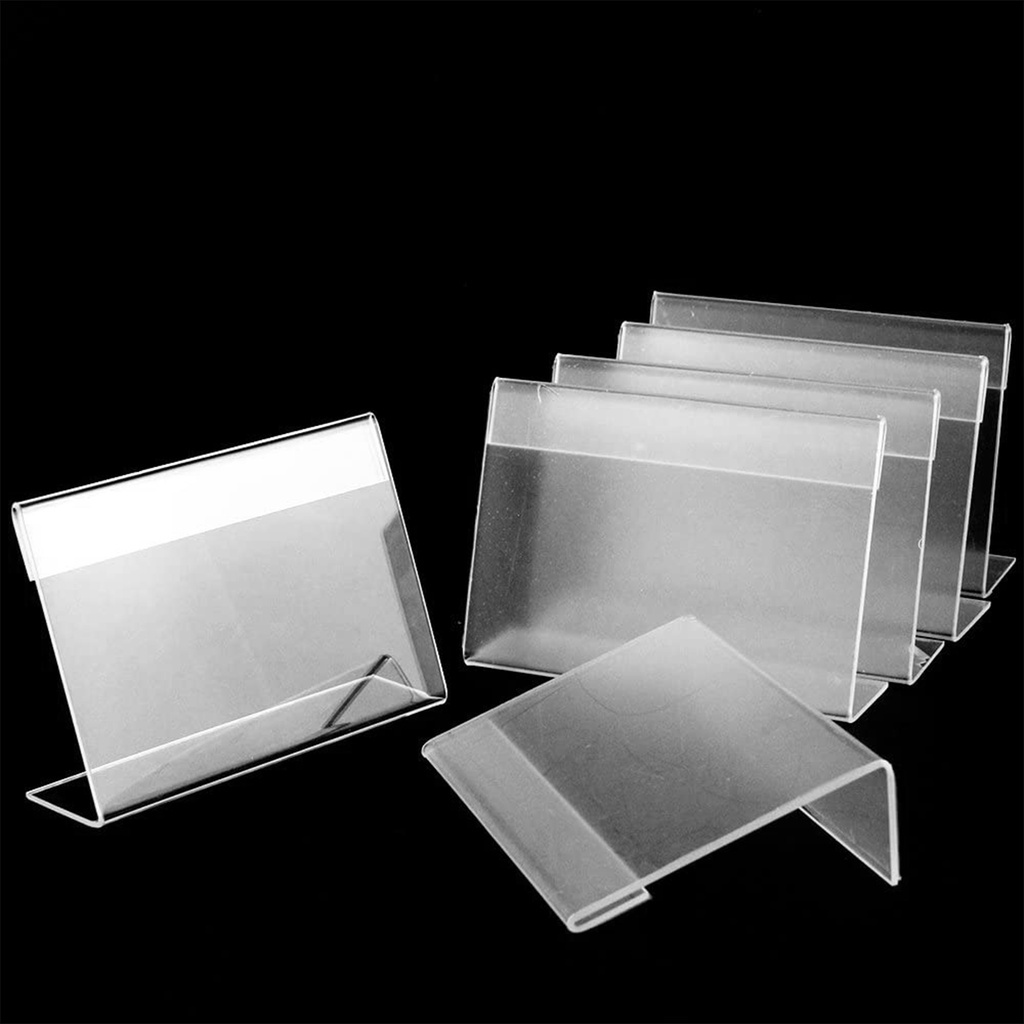25/50/100 Pcs Acrylic Mini Label Price Stand Business Card Label Logo ...