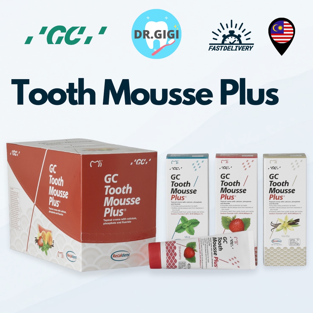 2 X GC Tooth Mousse Reduce Dentine Vanilla Flavor 40g 