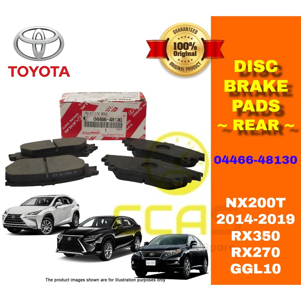 ( 100 Original ) Toyota Rear Brake Pads LEXUS NX200T 20142019 RX300