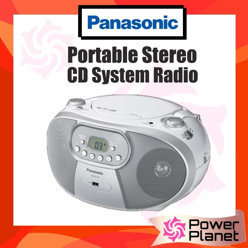 Panasonic Portable Stereo CD System Radio RX-DU10GA-W White 