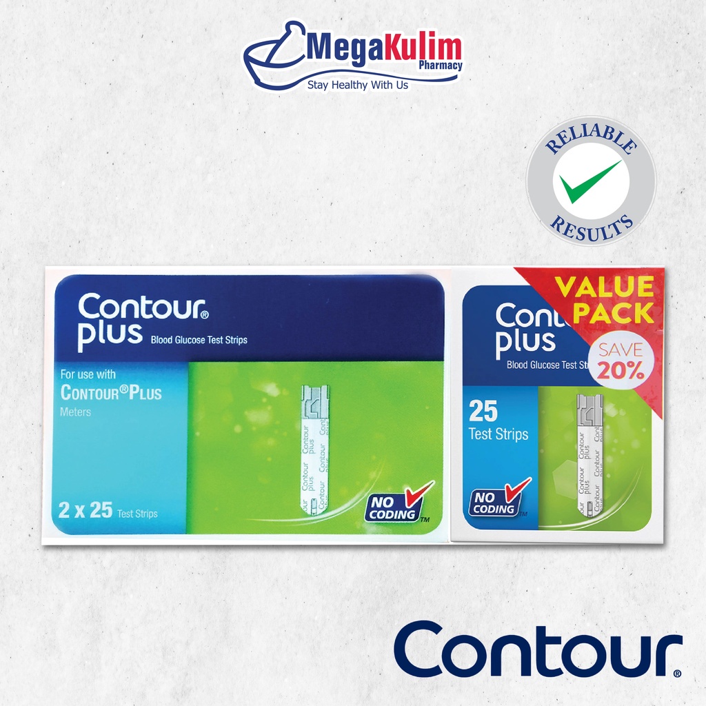 CONTOUR PLUS TEST STRIPS 25'S