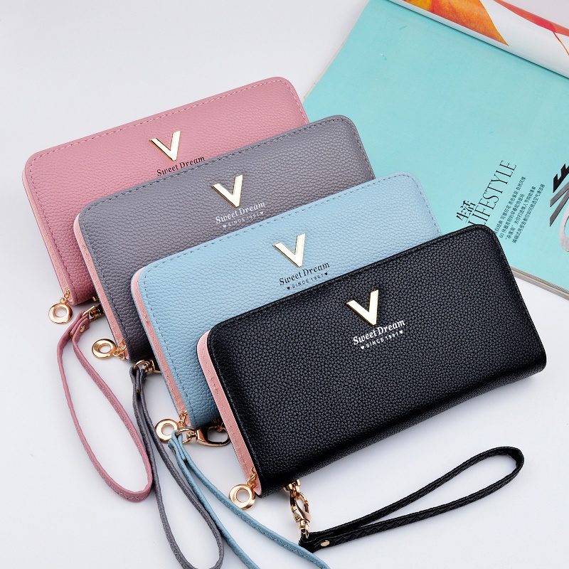 【Ready Stock】 Fashion Wallet women's long zipper small bag