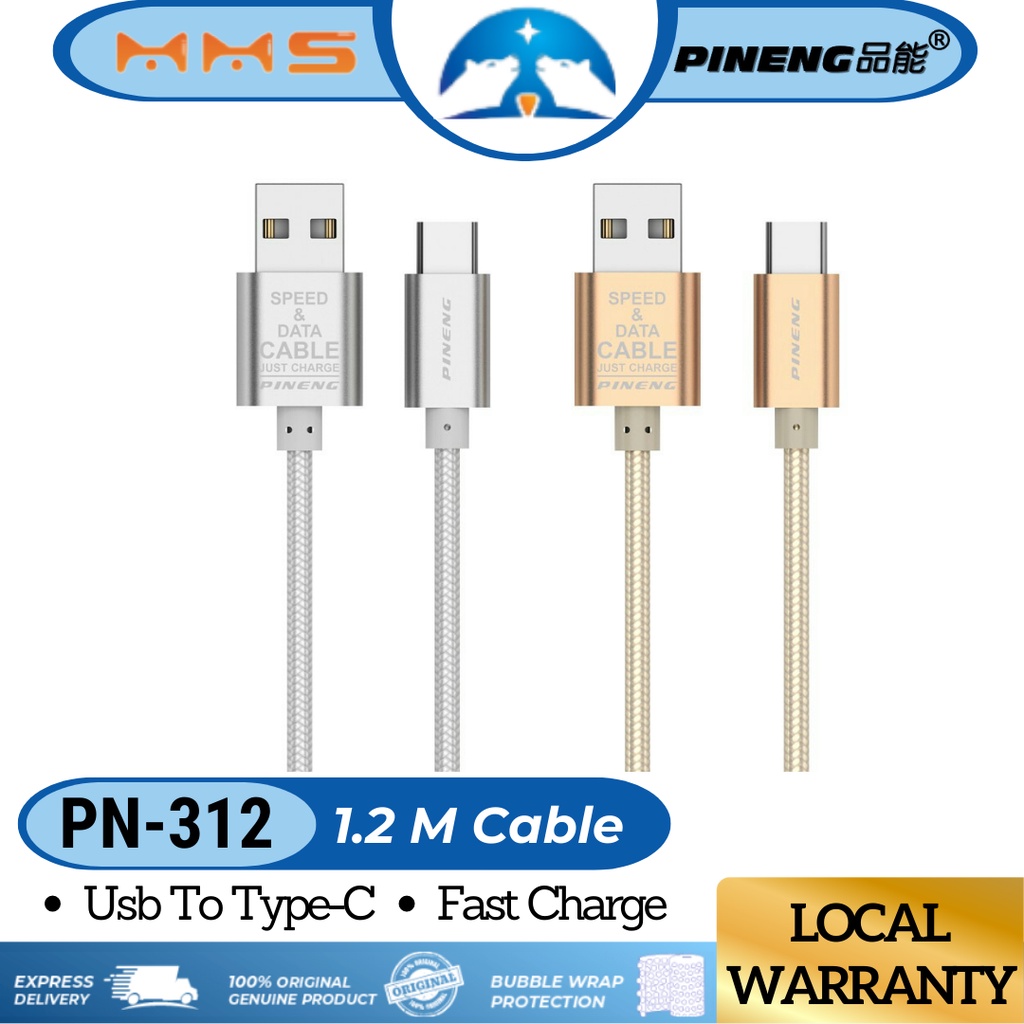 Pineng Cable PN 312 Type C USB Cable Fast Charge Data Cable | Shopee ...