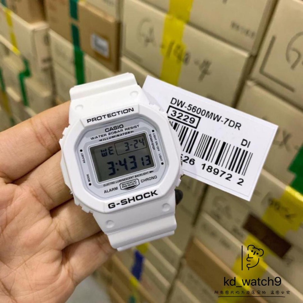 Casio G-Shock Special Color Model White Band Watch DW5600MW-7D DW