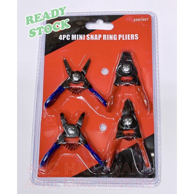 [Ready Stock] 4 Pcs Mini Snap Ring Pliers, Circlip Retaining Clip Tool Snap Ring