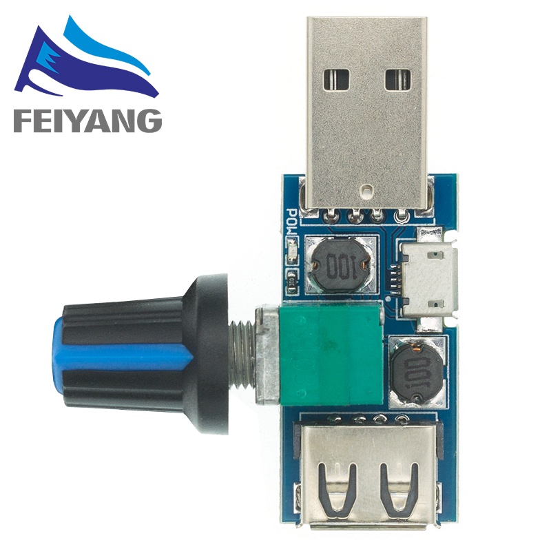 DC 5V Mini USB fan governor wind speed air volume controller mute ...