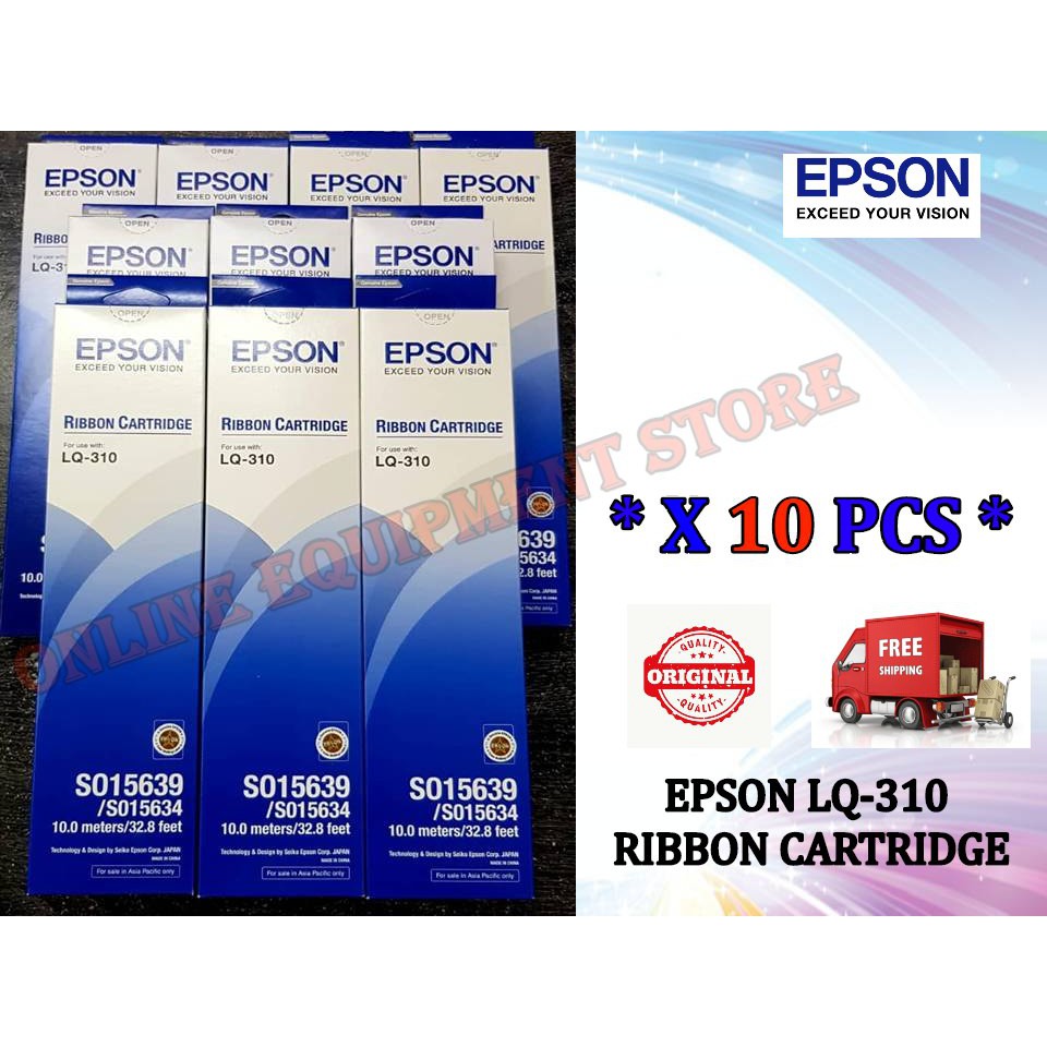 10 Units Epson Lq 310 Ribbon Cartridge S015639 S015634 10 Pcs Lq310 Ink Cartridge For Dot 6417