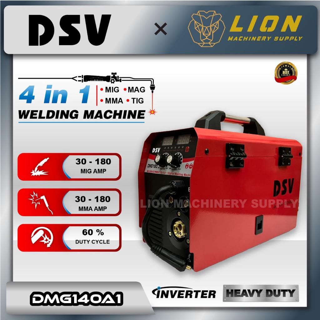 DSV 4in1 Mig Welding Machine - Double Digital Display Board - Included ...