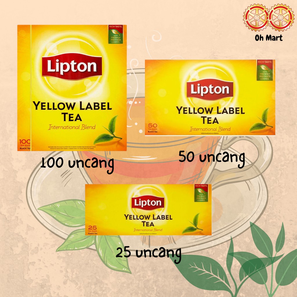 Lipton Yellow Label Black Tea (100/50/25 Tea Bags) | Shopee Malaysia