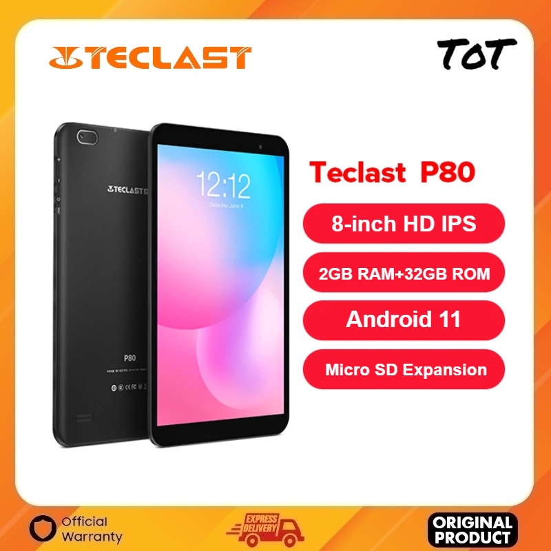TECLAST P80 (2GB RAM +32GB ROM) 8-inch HD IPS display | 6mm Narrow ...