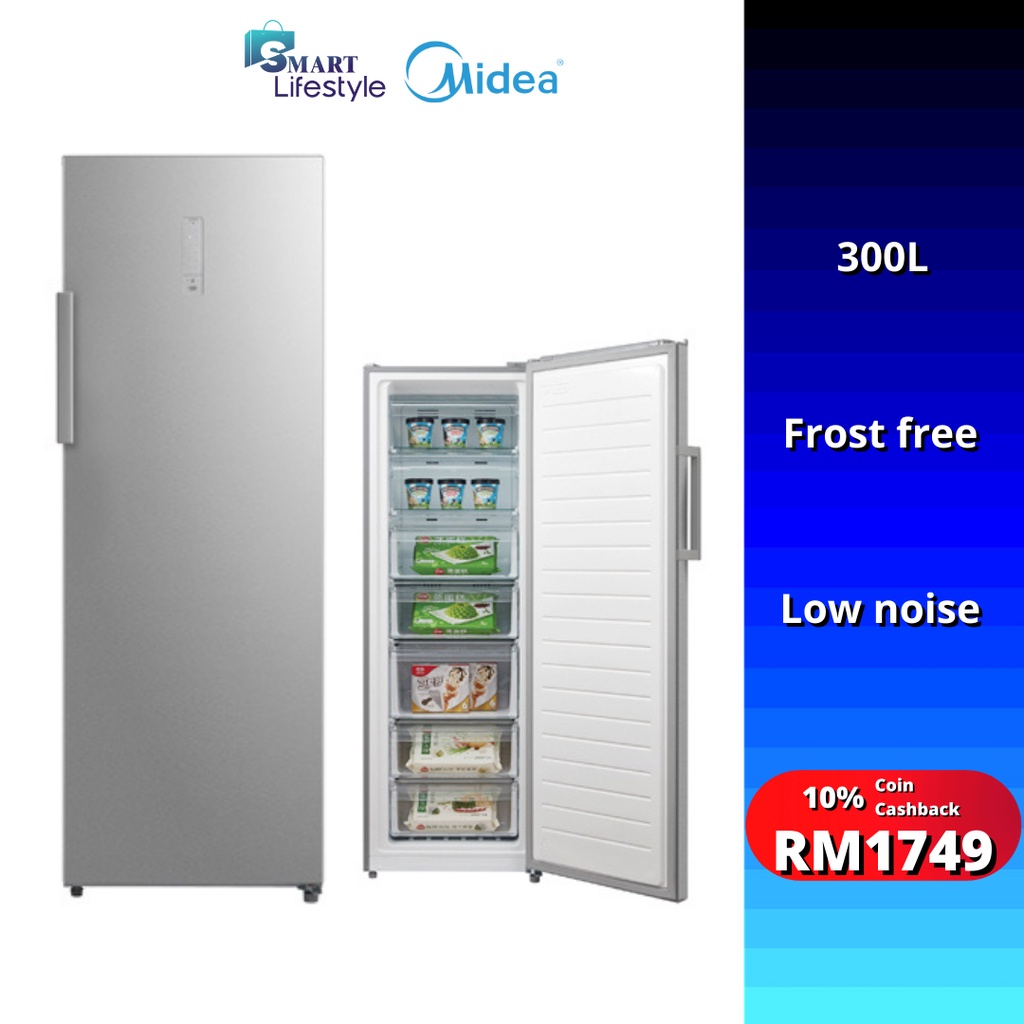 Midea Upright Freezer (300L) MUF307SS Shopee Malaysia