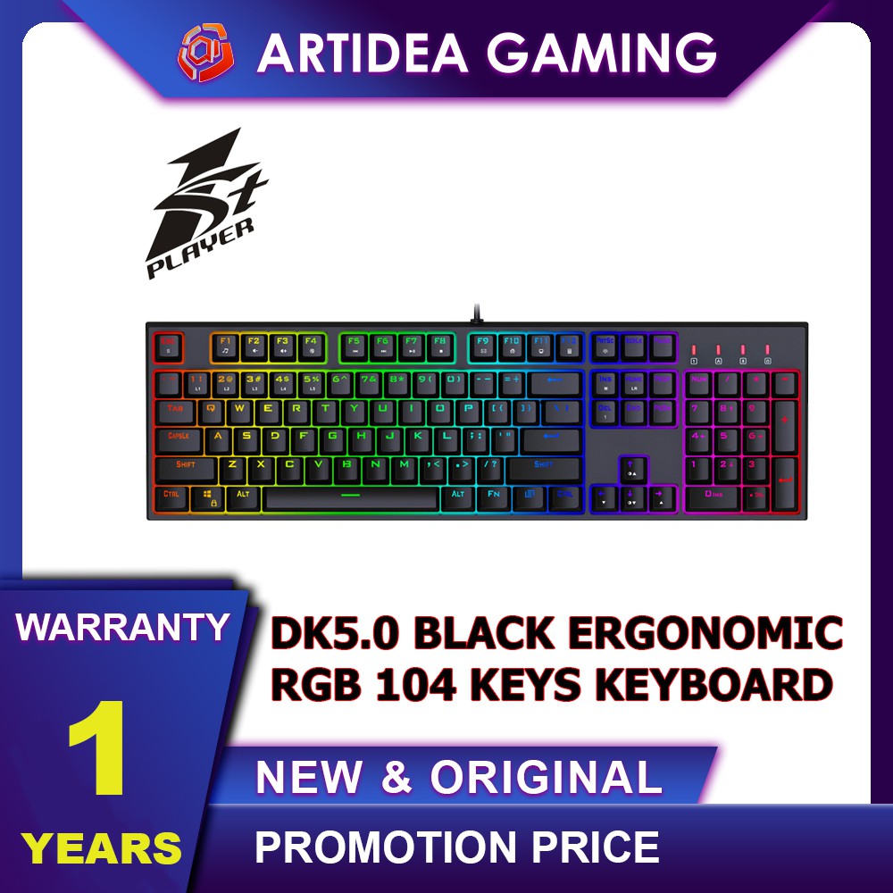 1ST PLAYER DK5.0 DK 5.0 RGB MECHANICAL GAMING KEYBOARD | Shopee Malaysia